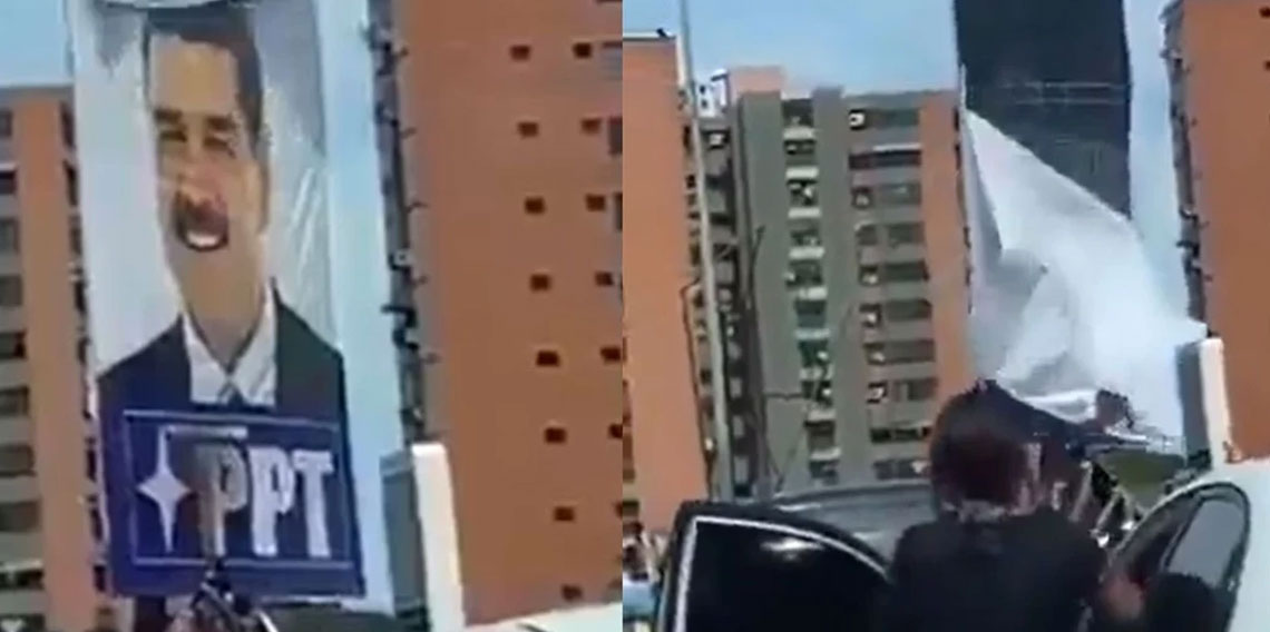 Venezuela'da Maduro'ya ait posterler indirildi