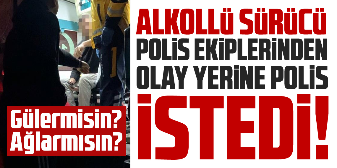 Alkollü sürücü polislerden polis istedi