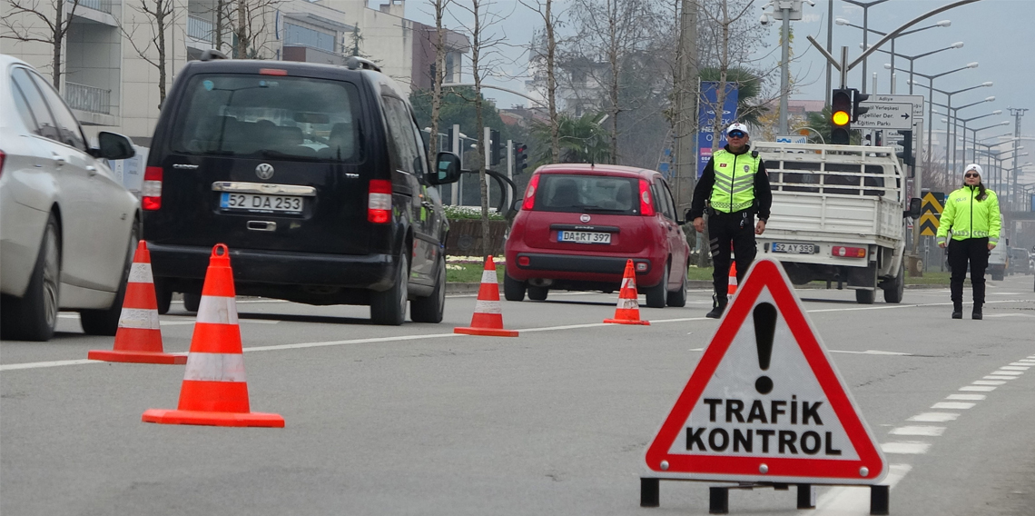 Ordu’da bir haftada yaklaşık 13 bin araç ve sürücüsü denetlendi