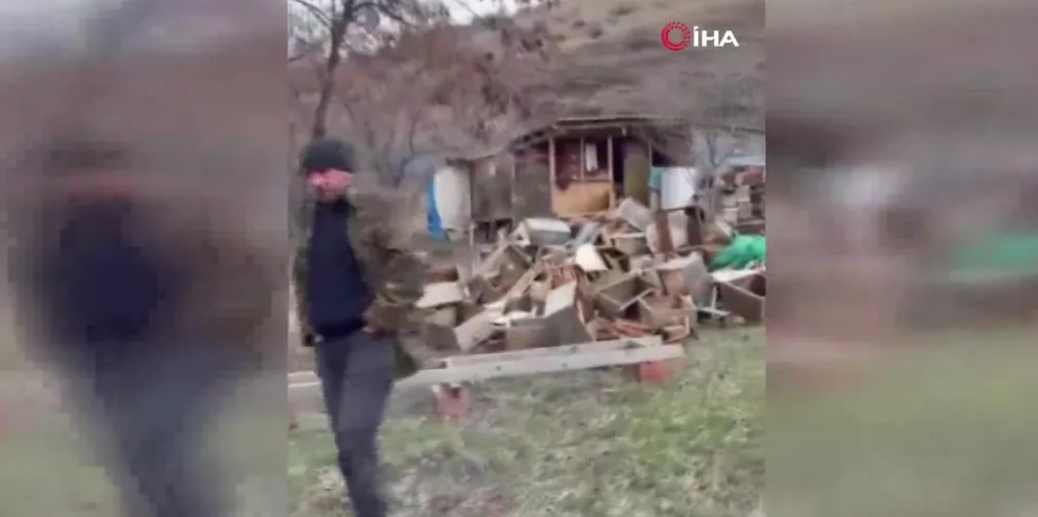 Bayburt’ta ayı saldırısı, Arı kovanları talan edildi