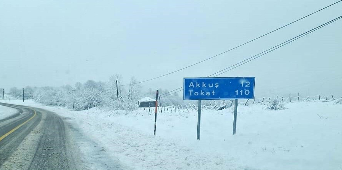 Ordu’nun yüksek kesimlerinde kar yağışı