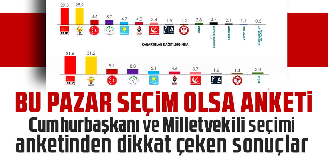 Bu pazar seçim olsa... Cumhurbaşkanı ve Milletvekili seçimi anketinden dikkat çeken sonuçlar