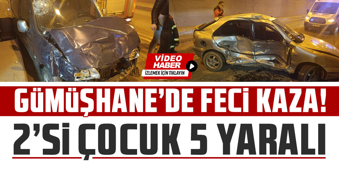 Tünelde yapılan sollama kazayla sonuçlandı: 2'si çocuk 5 yaralı