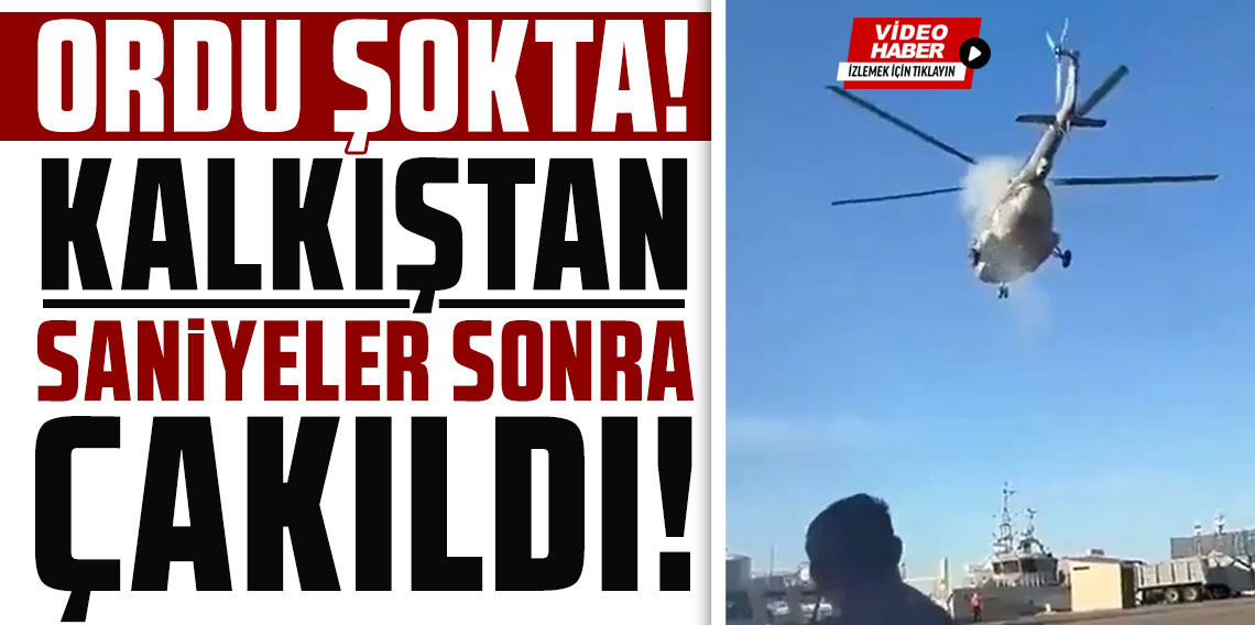 Meksika ordusuna ait helikopter, kalkıştan hemen sonra düştü