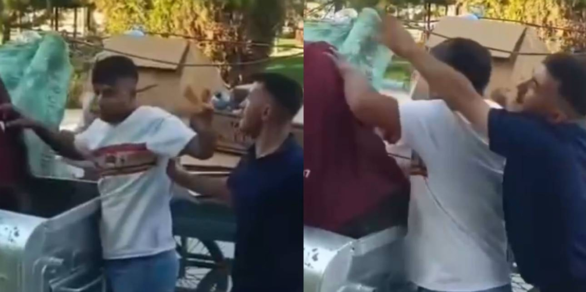 Çöpten atık toplayan şahıs darbedildi: O anlar kamerada