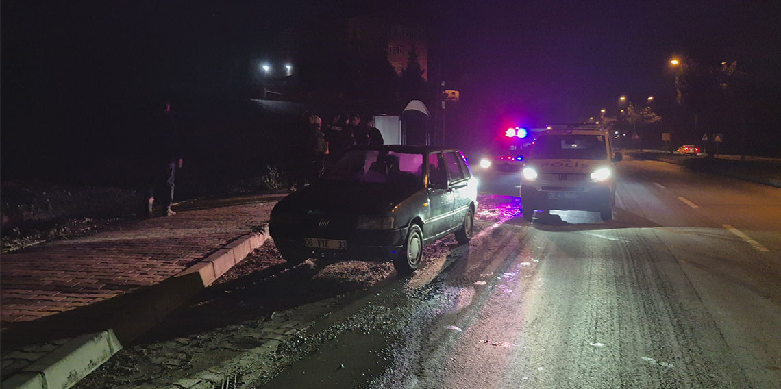 Polisi görünce aracı bırakıp kaçtı