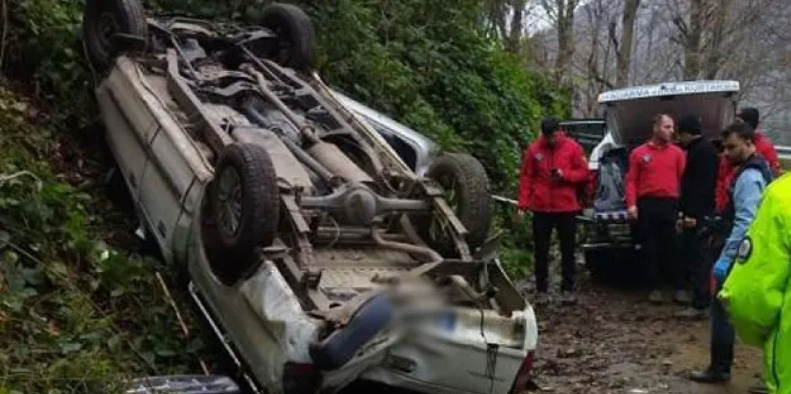 Rize’de korkunç kaza! Uçuruma yuvarlanan sürücü öldü