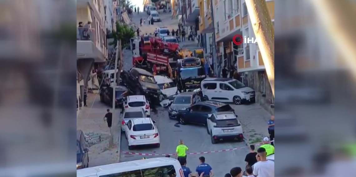 Kontrolden çıkan vinç dehşet saçtı