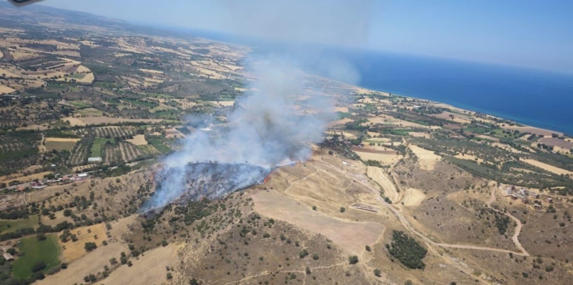 Çanakkale’de makilik alanda yangın