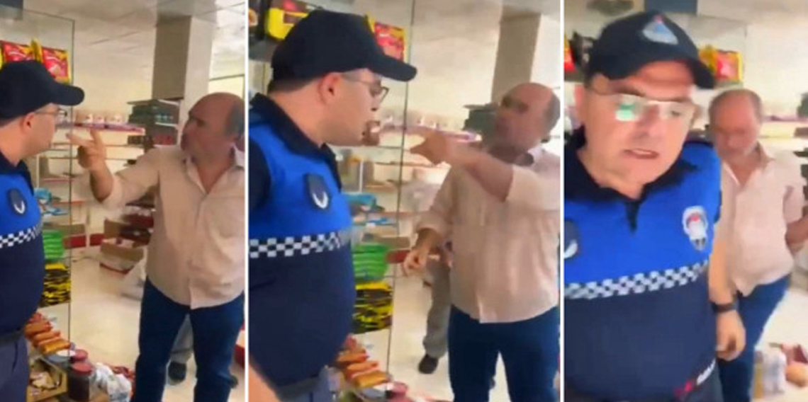 Zabıta'yı İtti, dükkandan kovdu, tehdit etti