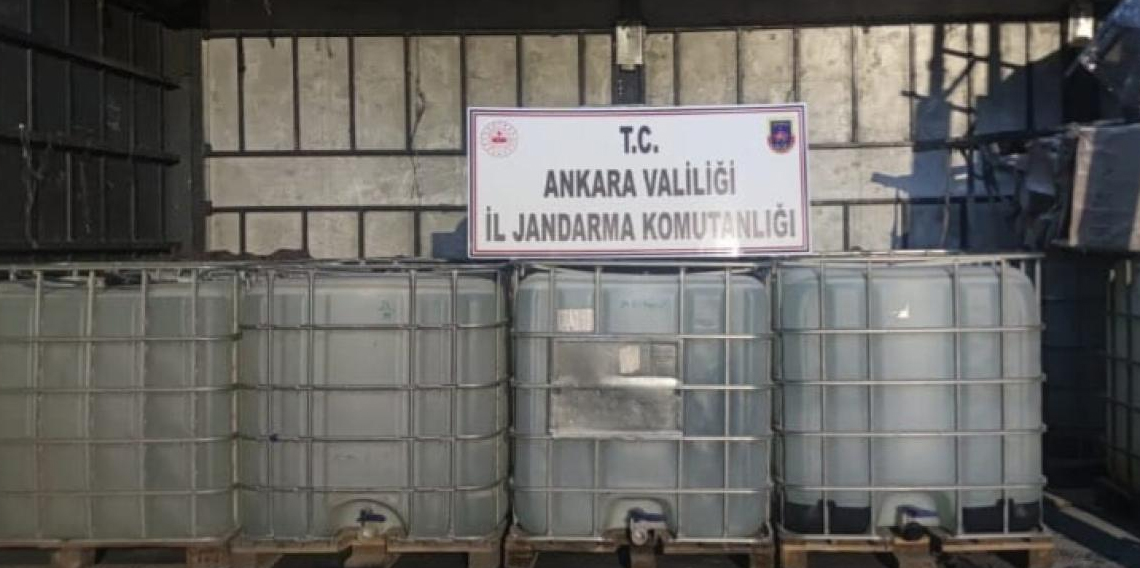 Ankara'da 10 bin litre etil alkol ele geçirildi