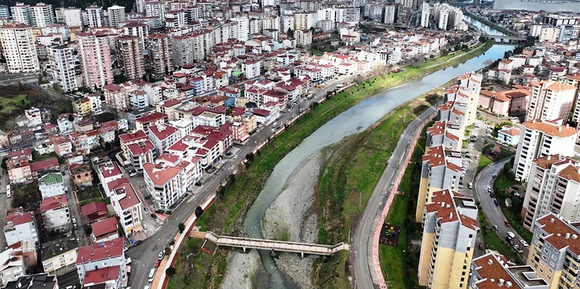 Samsun'da taşkın kontrol yapılarının yapımına devam ediliyor