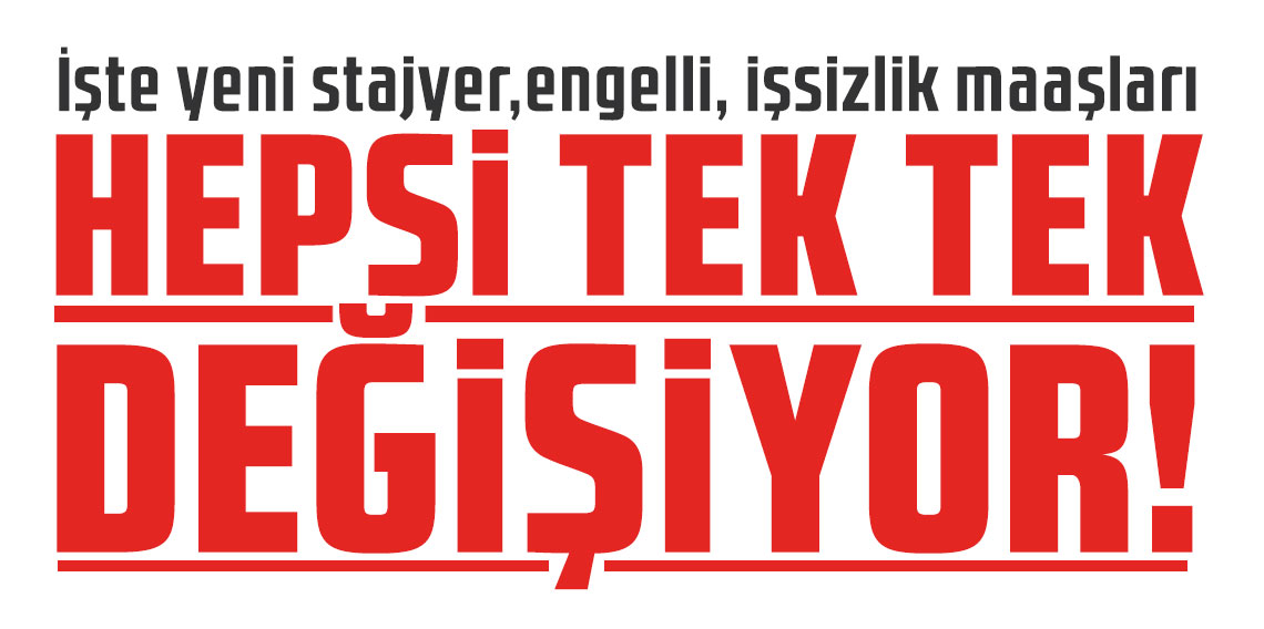 Hepsi tek tek değişiyor! İşte yeni stajyer, engelli, işsizlik maaşları