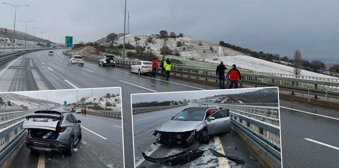 Balıkesir'de İstanbul-İzmir Otoyolu'nda peş peşe kaza: 2 yaralı