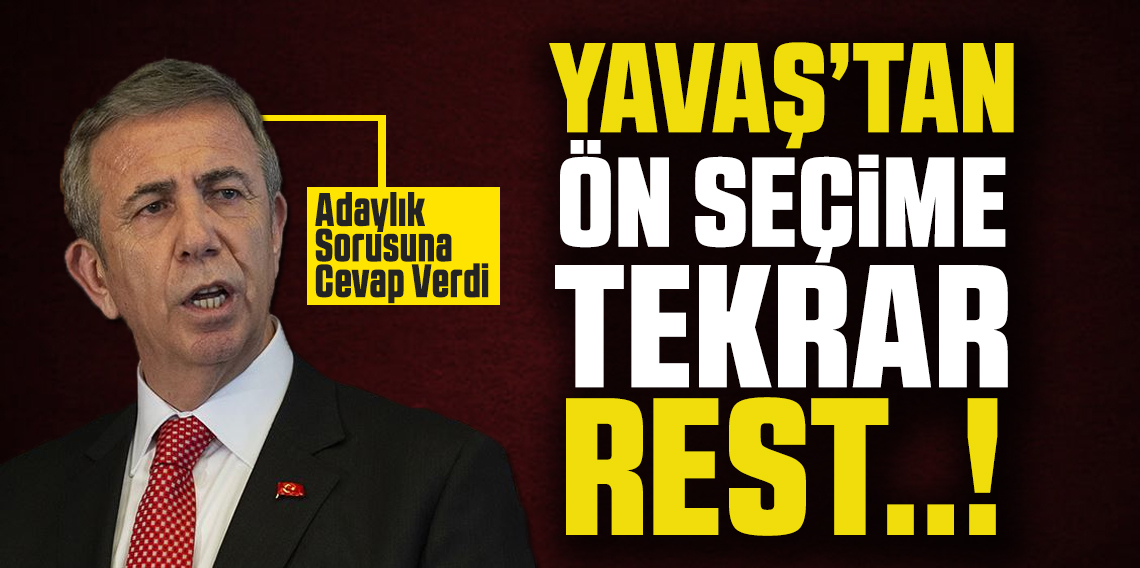 Mansur Yavaş adaylık sorularına yanıt verdi