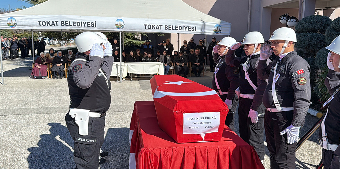 Beyin kanaması sonucu hayatını kaybeden polis memuru için tören düzenlendi