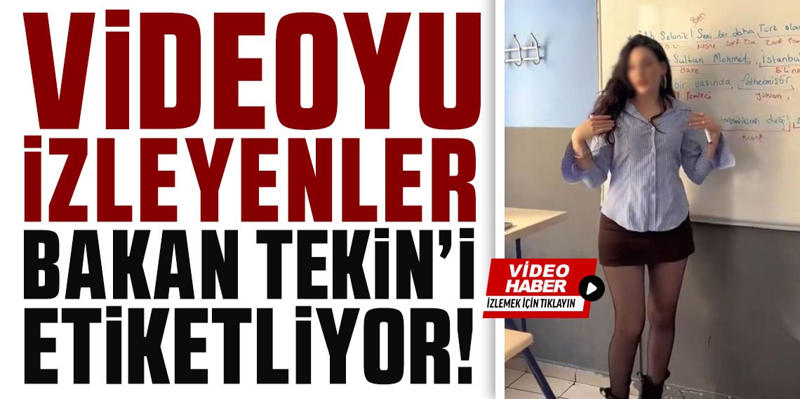 Kadın öğretmenin videosunu izleyenler Bakan Tekin'i etiketledi