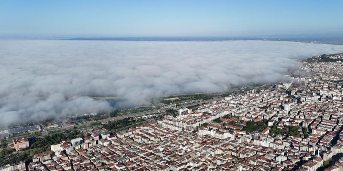 Samsun'da sis denizi: Karadeniz görünmez oldu