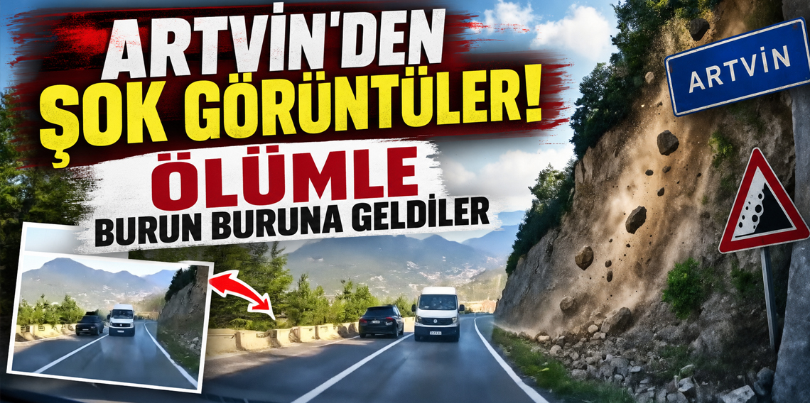 Artvin'den şok görüntüler! Ölümle Burun Buruna Geldiler
