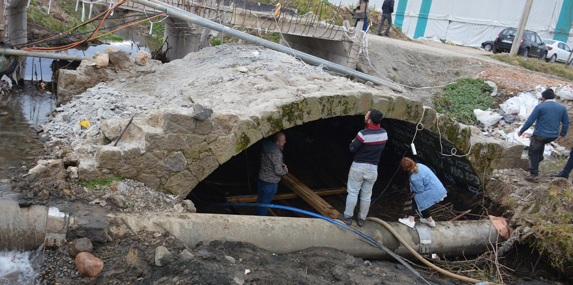  Ordu’da yol çalışmalarında bulunan taş köprü restore edilecek