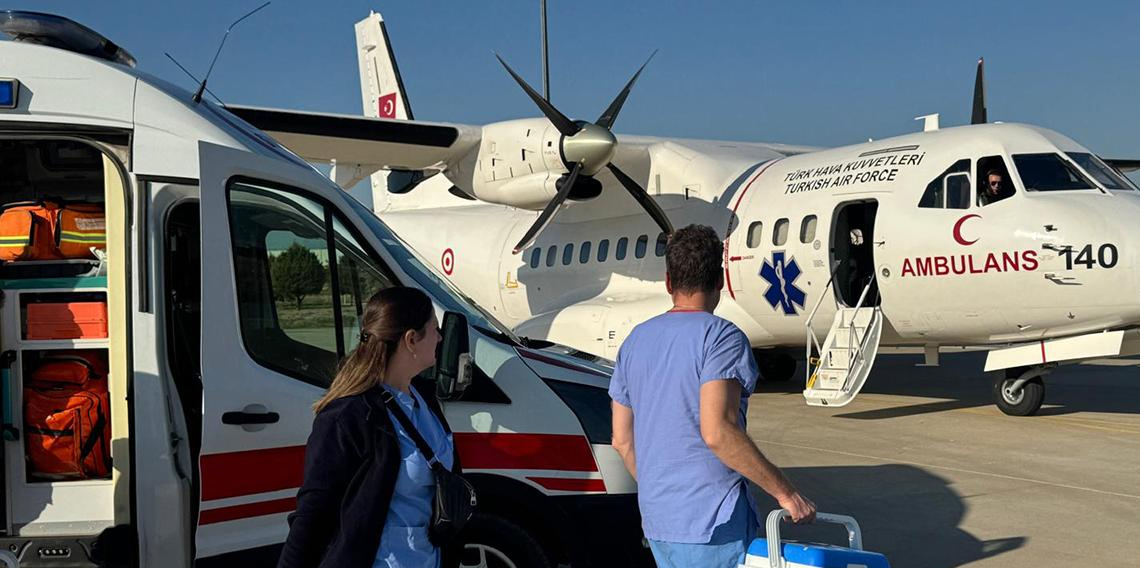 TSK'ya ait ambulans uçak organ nakli için havalandı