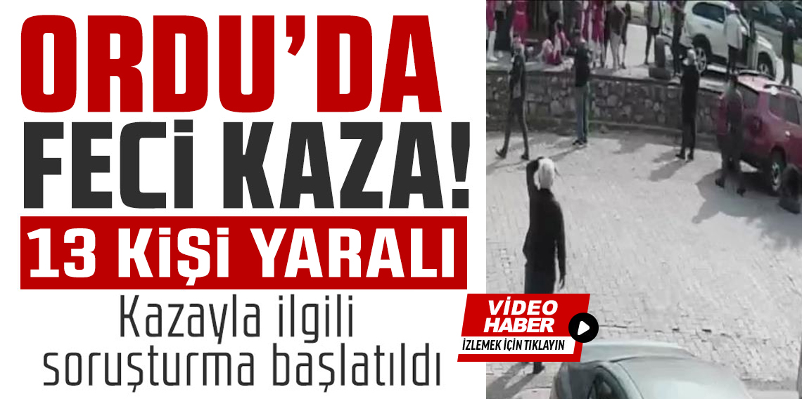 Ordu'da dolmuş ciple çarpıştı: 13 yaralı