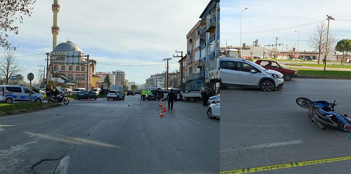 Otomobilin çarptığı motosiklet sürücüsü hayatını kaybetti