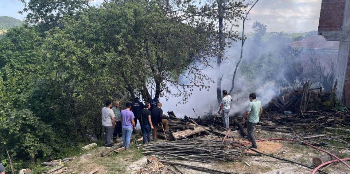 Ordu’da samanlık yangını