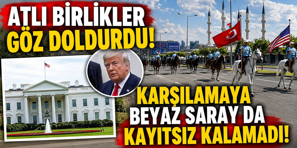 Atlı birlikler göz doldurdu, karşılamaya Beyaz Saray da kayıtsız kalamadı!