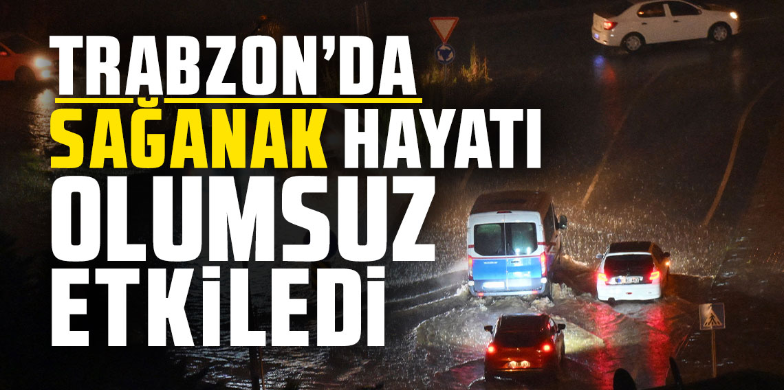 Trabzon'da sağanak hayatı olumsuz etkiledi