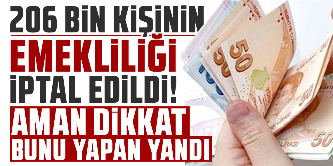 206 bin kişinin emekliliği iptal edildi! Aman dikkat bunu yapan yandı