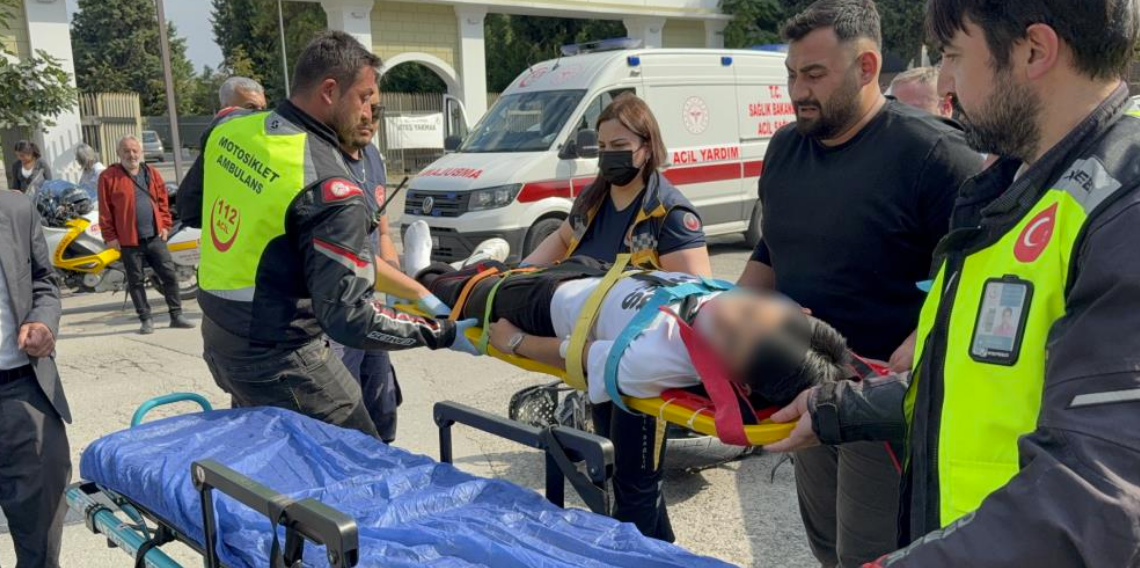 Samsun’da motosiklet ile otomobil çarpıştı