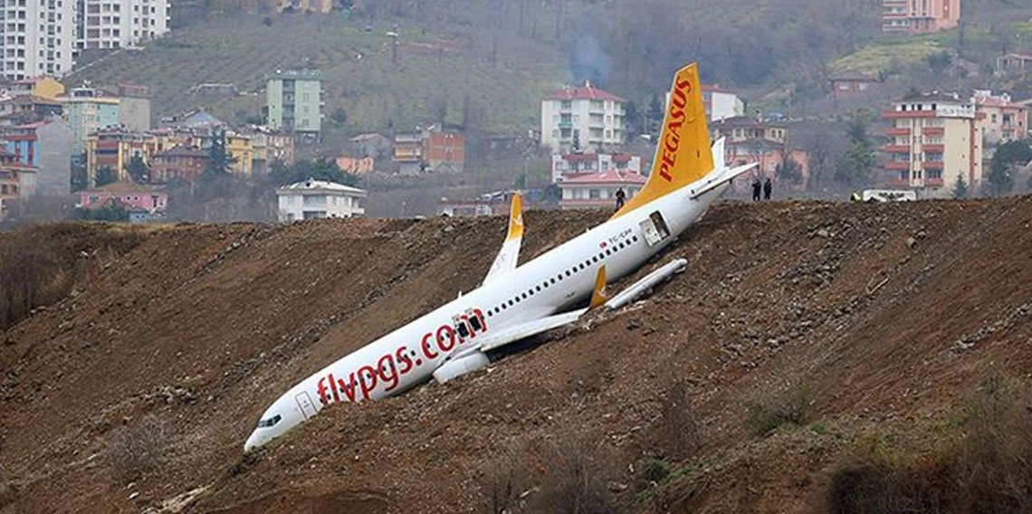 Trabzon'da pistten çıkan uçağın pilotlarının yargılandığı dava düştü