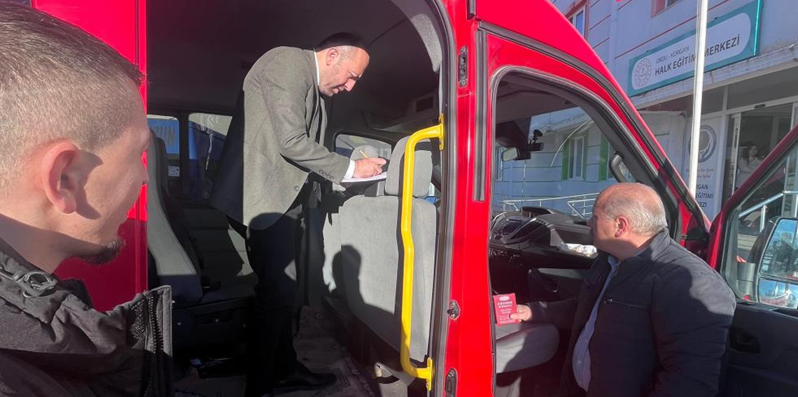 Ordu’da öğrenci güvenliği için servis araçları denetlendi