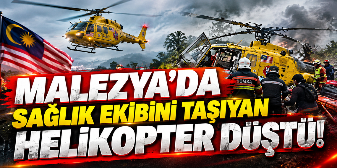 Malezya'da sağlık ekibini taşıyan helikopter düştü: 5 ölü
