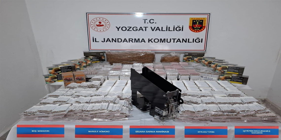 Yozgat’ta 19 bin 800 makaron ele geçirildi