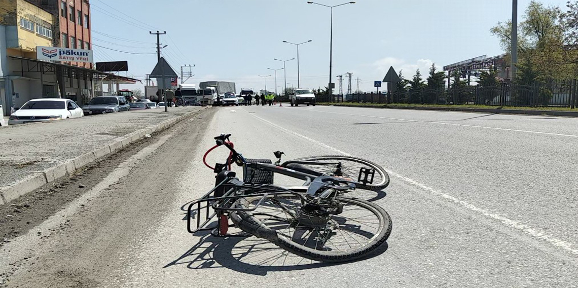  Kamyonetin çarptığı bisikletli ağır yaralandı