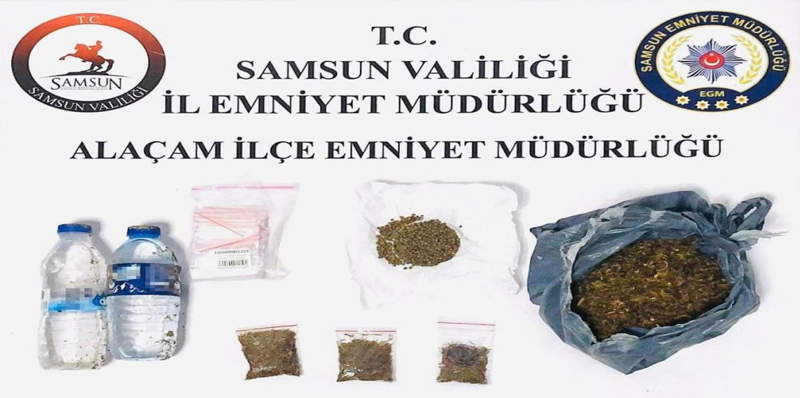 Şişe içinde sıvı bonzai ile yakalandı
