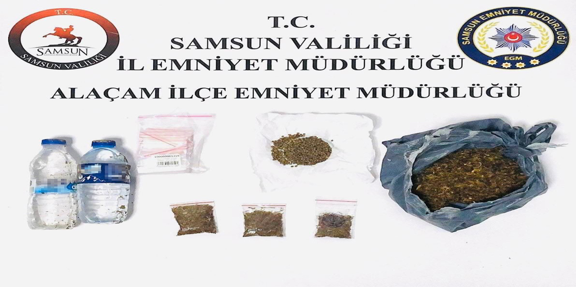 Şişe içinde sıvı bonzai ile yakalandı