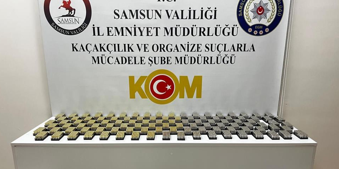 Samsun'da Av bayiinde 8 bin 500 adet kayıt dışı tabanca fişeği ele geçirildi