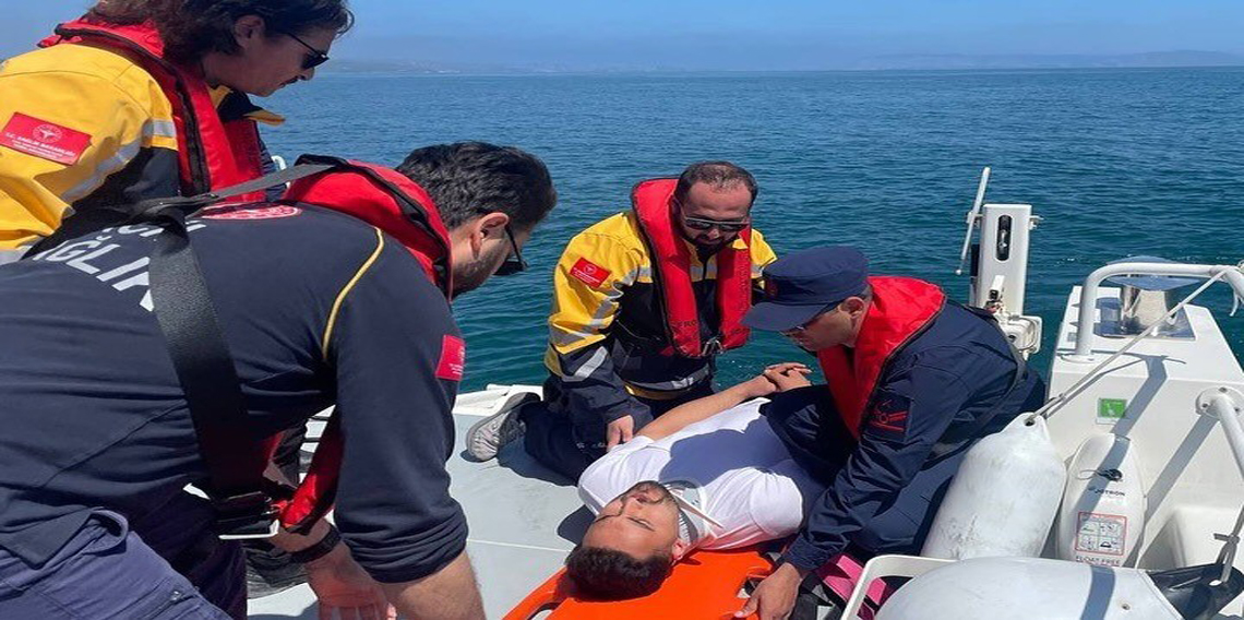 Sinop'ta denizde tatbikat