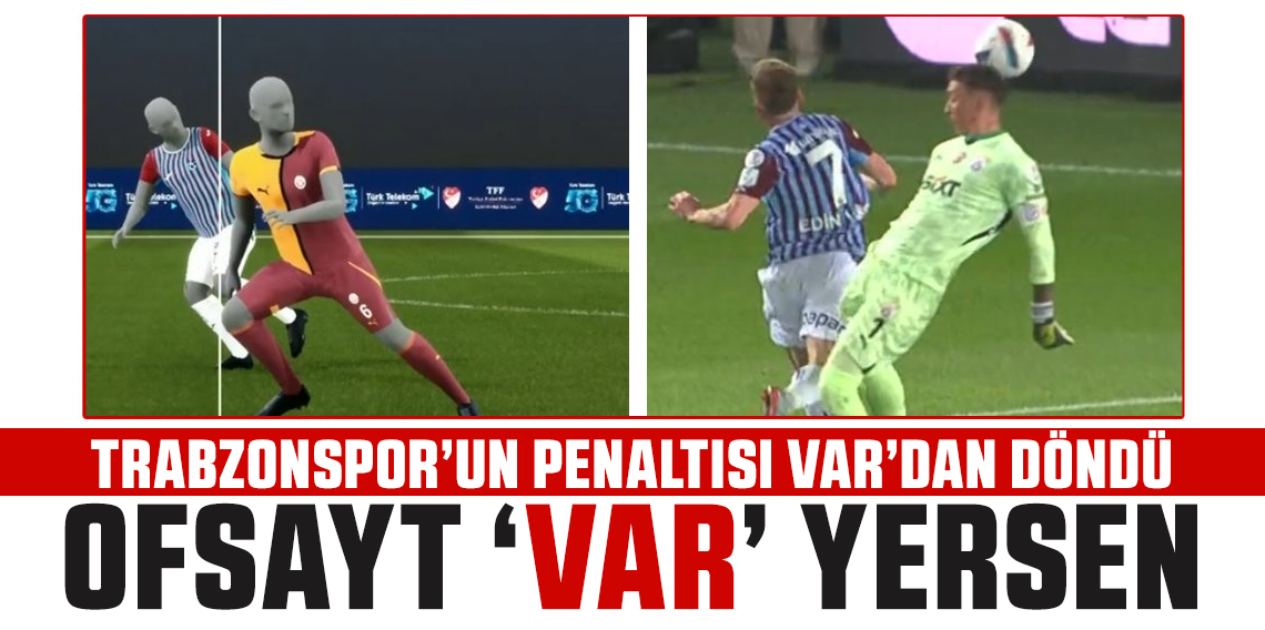 Trabzonspor - Galatasaray derbisinde olaylı pozisyon