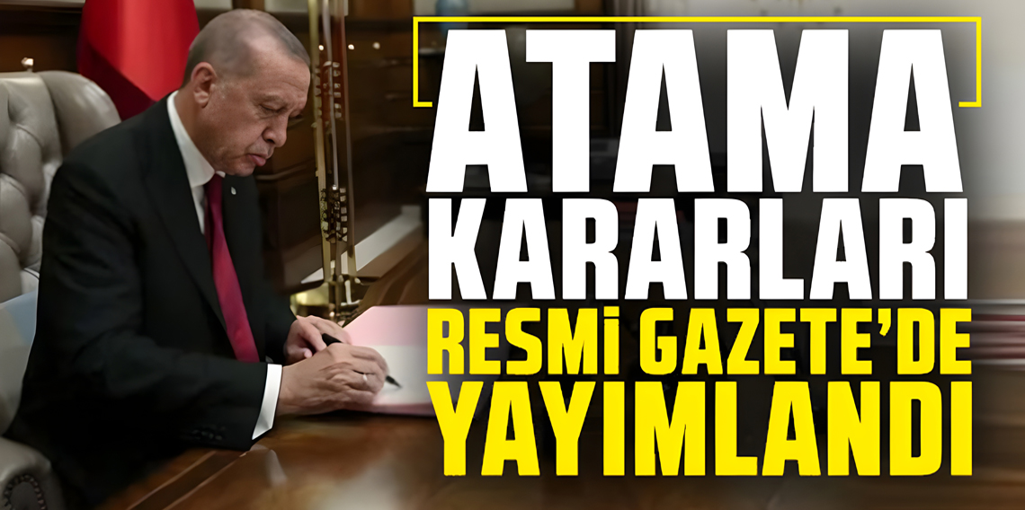 Erdoğan'dan Resmi Gazete'de atama ve görevden alma kararı