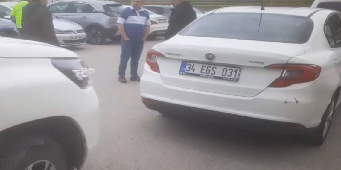 Sahte plakayla yakalandı