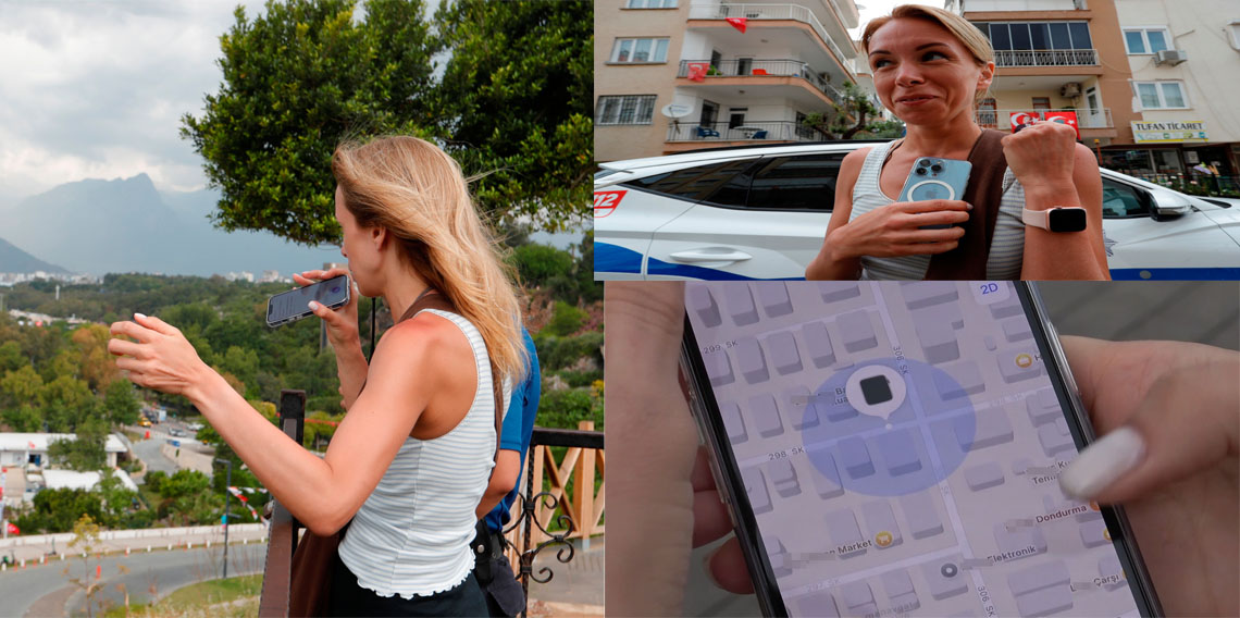 Kaybolan akıllı kol saatini GPRS ile takip eden Rus turist, polis ekipleriyle baskın yaptı
