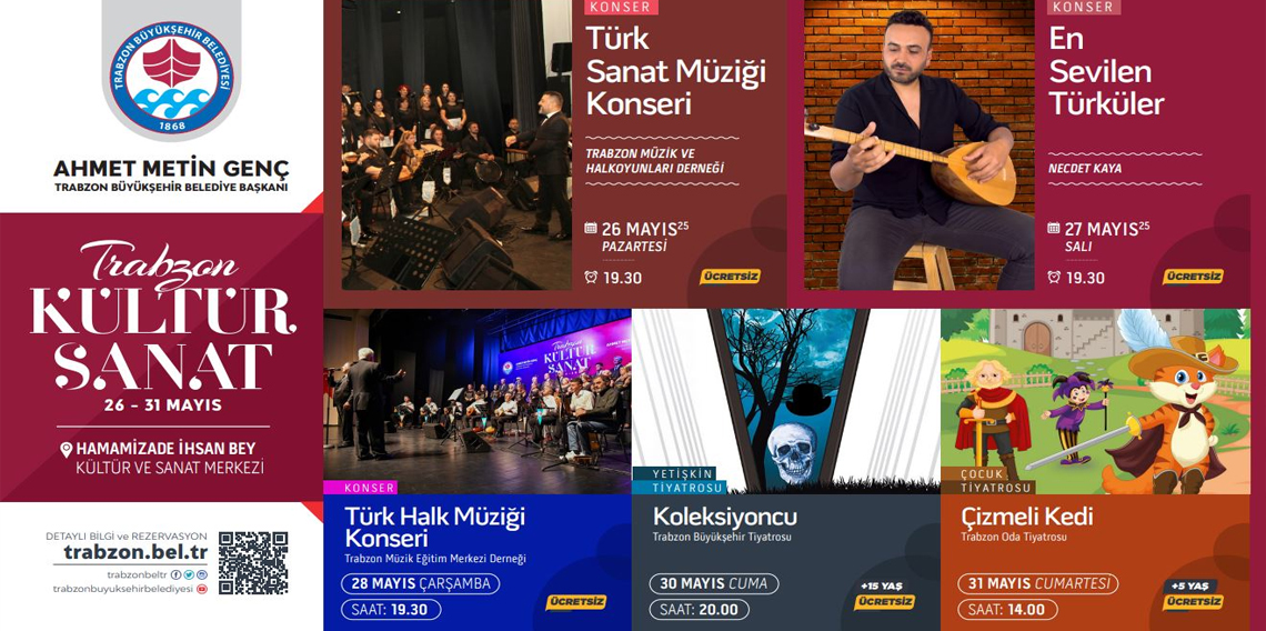 Trabzon Büyükşehir'de Kültür ve Sanat şöleni sürüyor