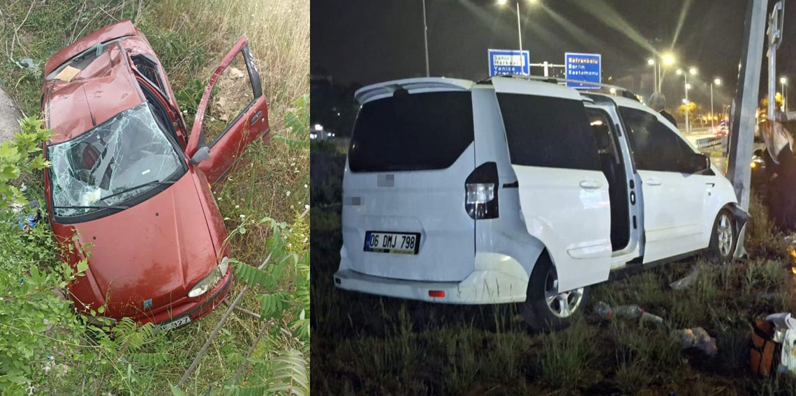 Karabük’te trafik kazalarında 5 kişi yaralandı
