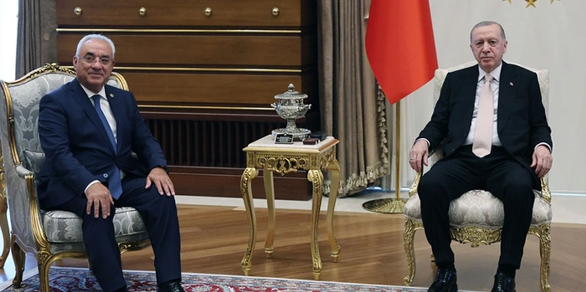 Cumhurbaşkanı Erdoğan, DSP lideri Önder Aksakal'ı kabul etti