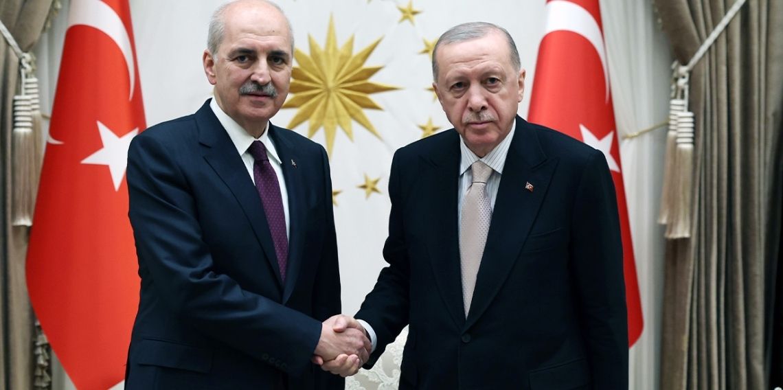 Cumhurbaşkanı Erdoğan, TBMM Başkanı Kurtulmuş’u kabul etti