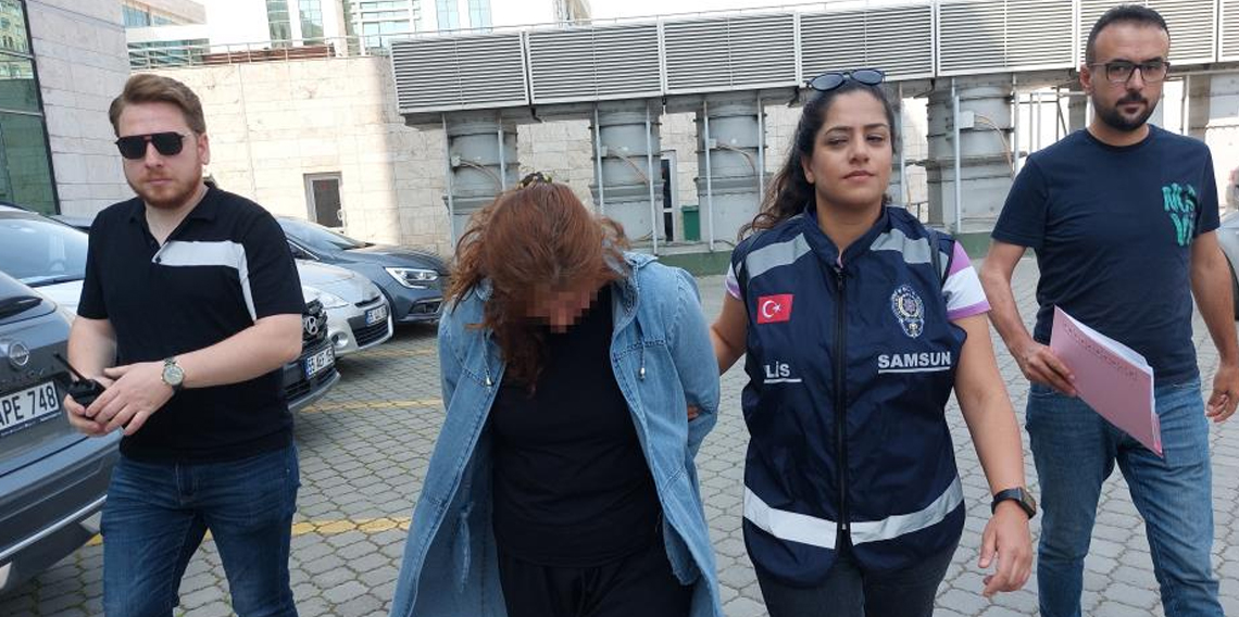 Samsun'da suç makinesi kadın yakalandı